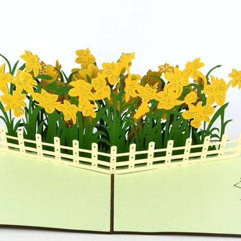 Flor de Narciso por atacado de Henry Pop Up Cards