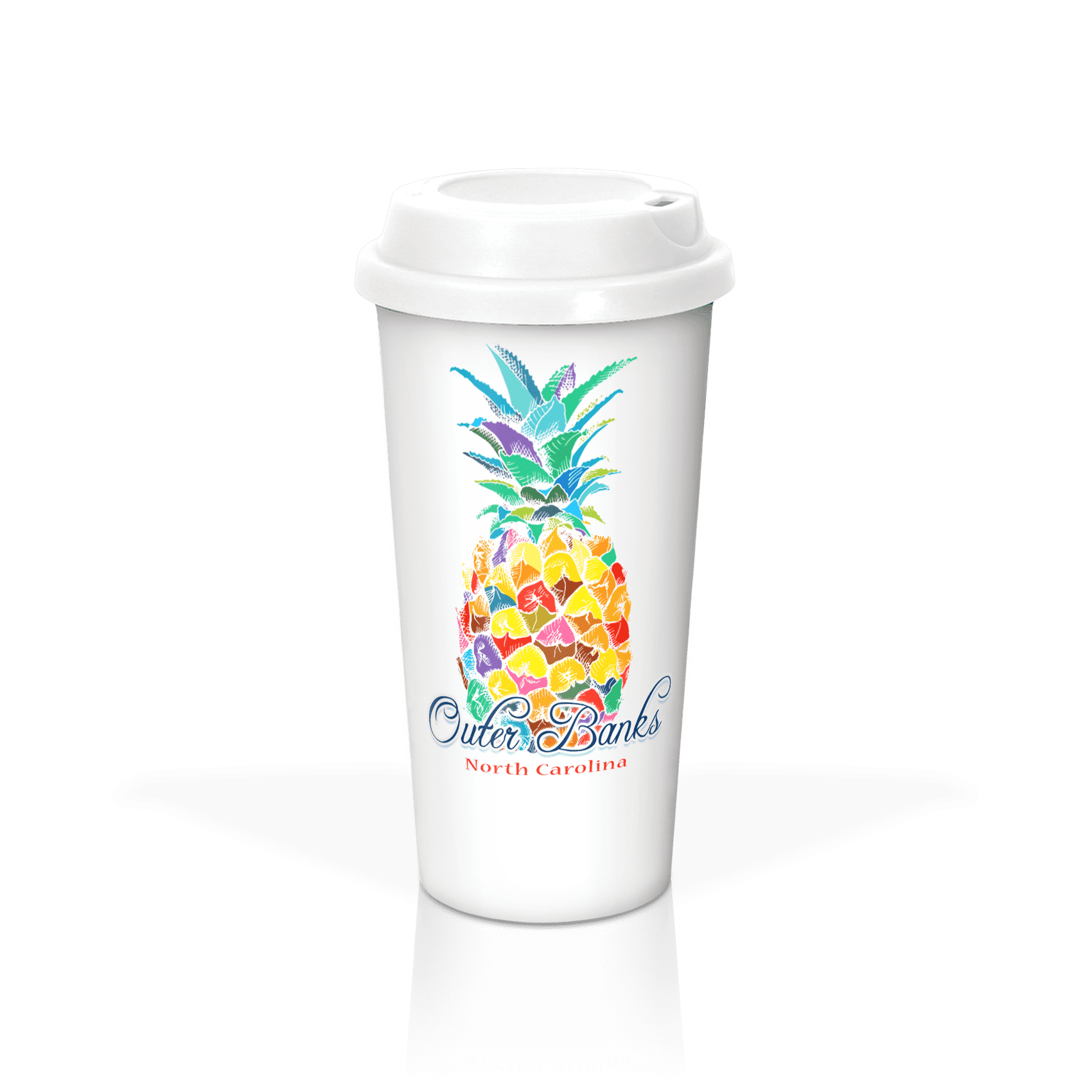 Matrix - Wholesale Insulated Mug/Tumbler - Custom Watercolor Tropical Plastic Tumbler Collection1
