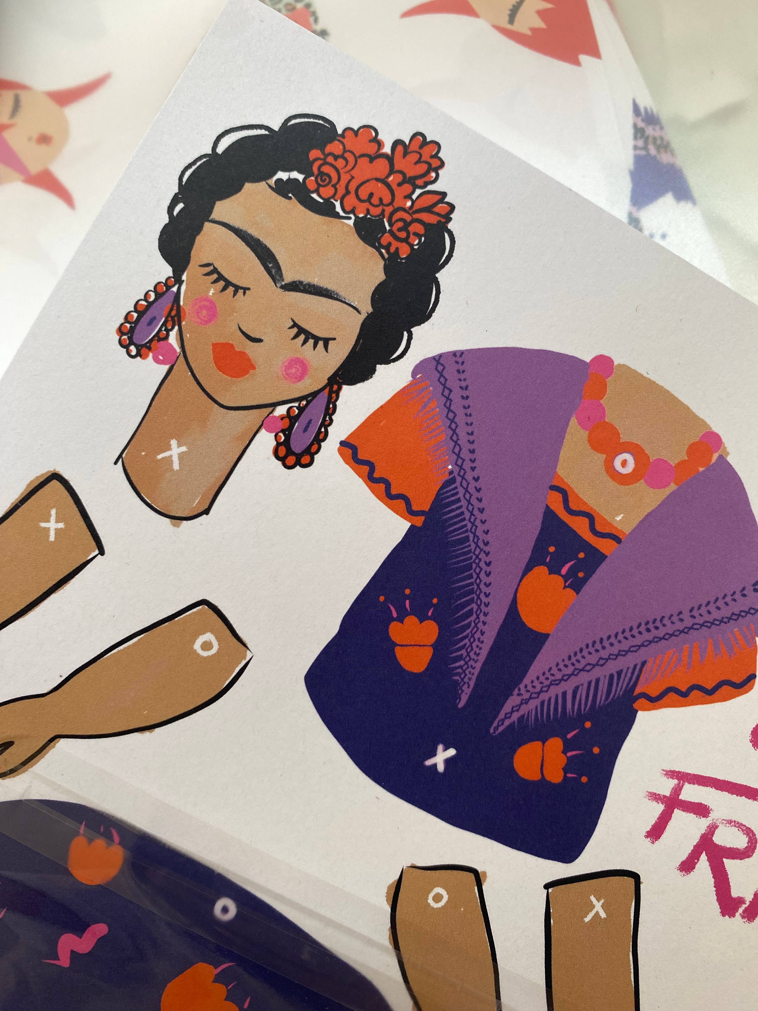 Tambour Battant - Wholesale Build-a-Toy - Kids - Frida articulated paper figurine kit2