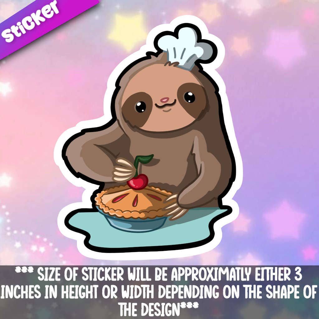 Mega Kawaii Cuties – Adesivo por atacado – Autocolante Sloth- Baker1