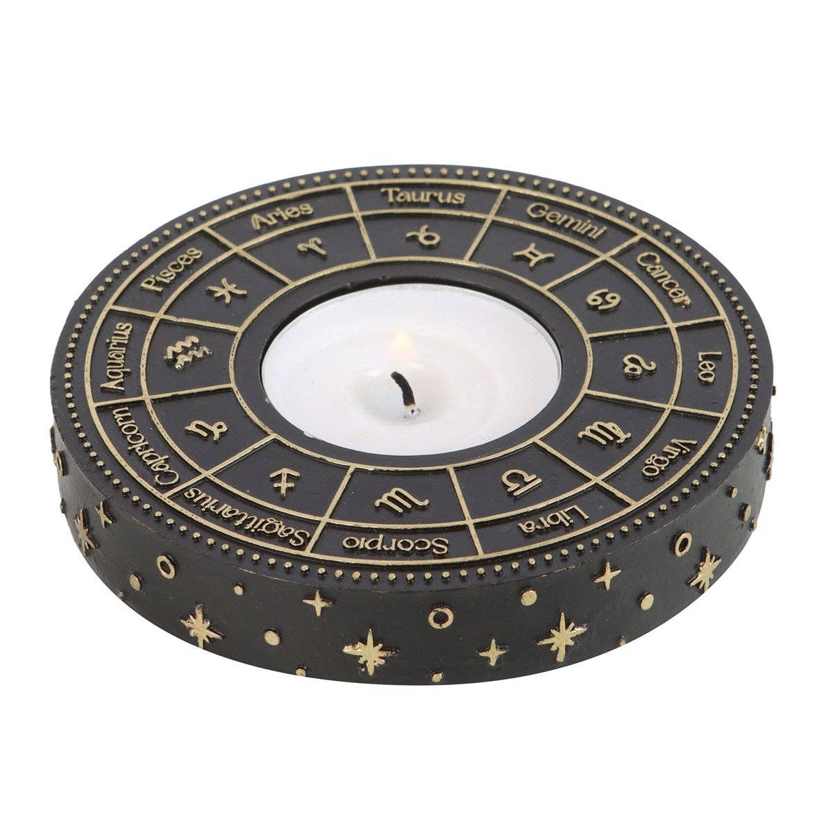 Something Different Wholesale - Vendita all'ingrosso Portacandele - Portacandele Astrology Wheel Zodiac Tealight1