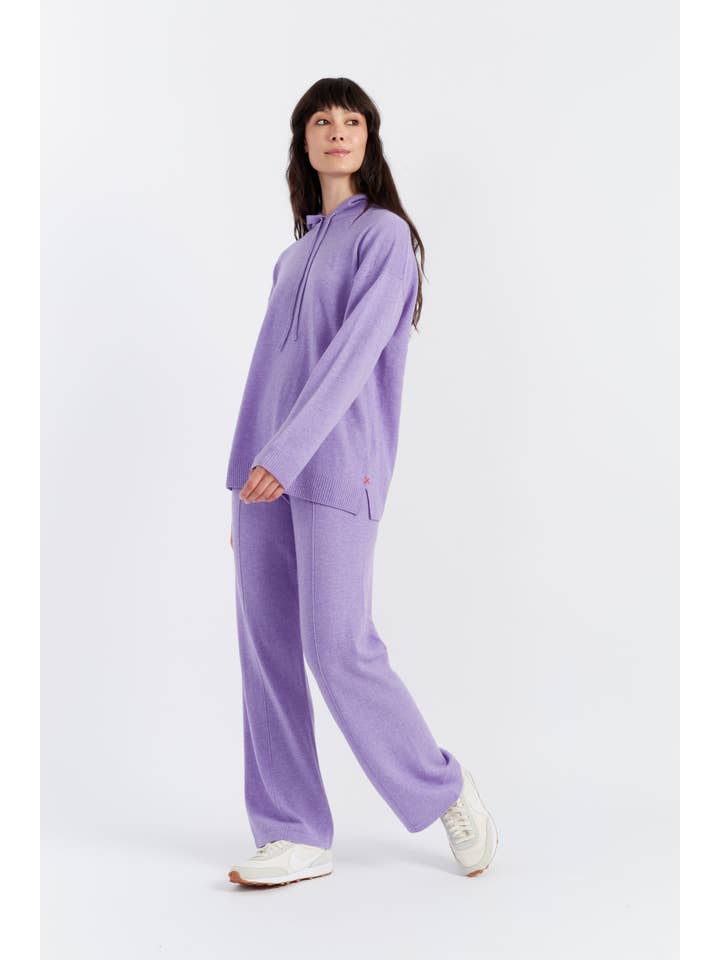 Chinti & Parker - Wholesale Hoodie - Women's - Lavender Wool-Cashmere Relaxed Hoodie