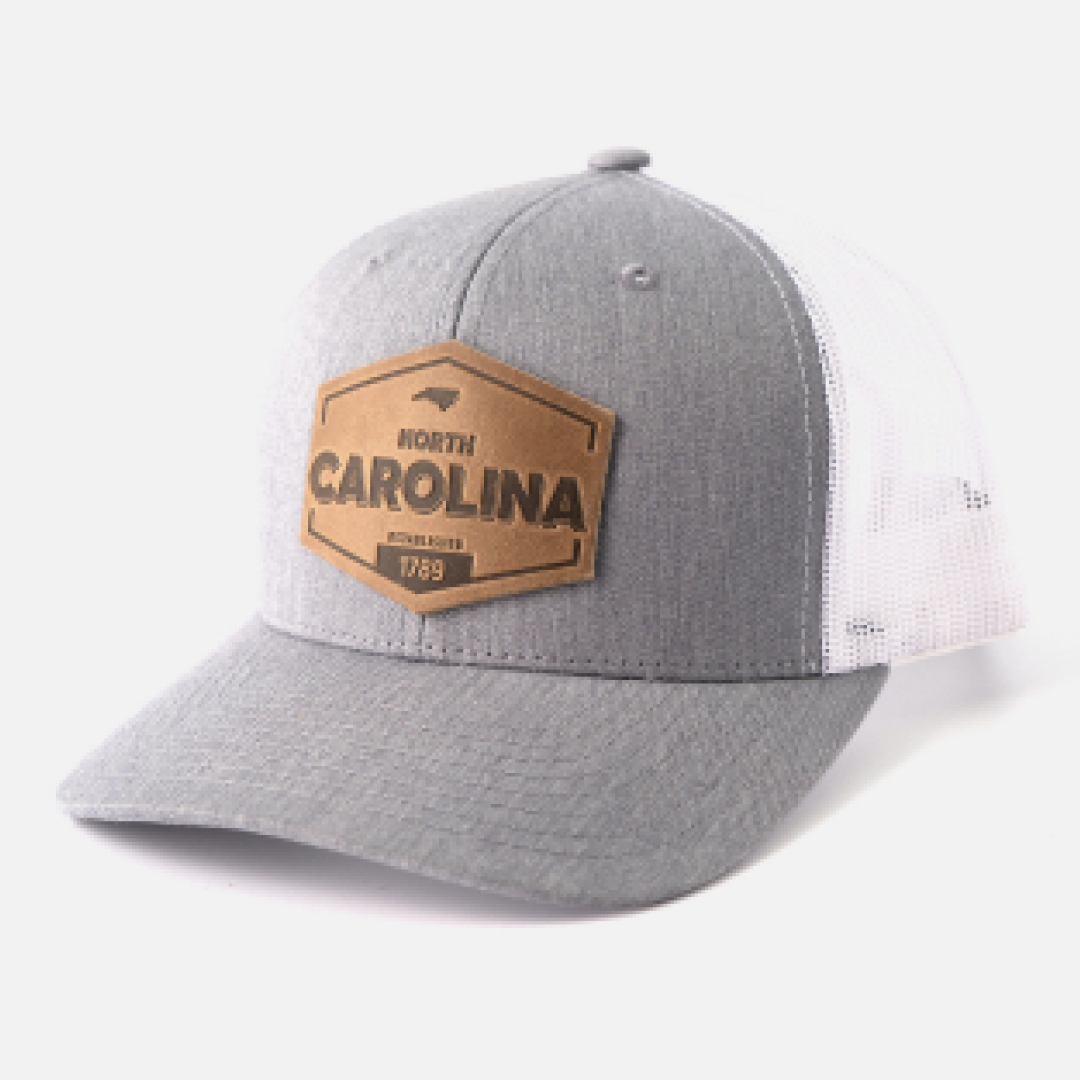 Range Leather Co. - Wholesale Trucker Hat - Unisex - North Carolina Established Hat | Leather Patch Trucker Hat3