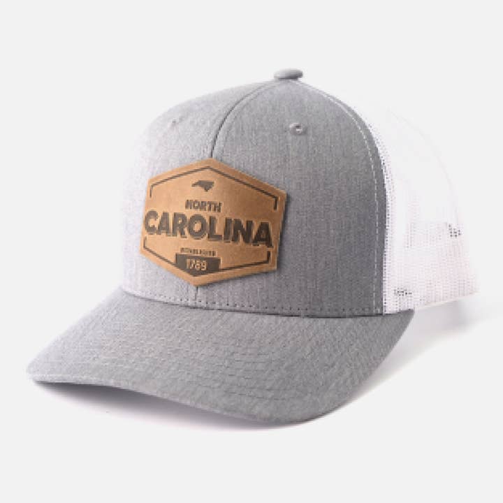 Range Leather Co. - Wholesale Trucker Hat - Unisex - North Carolina Established Hat | Leather Patch Trucker Hat3
