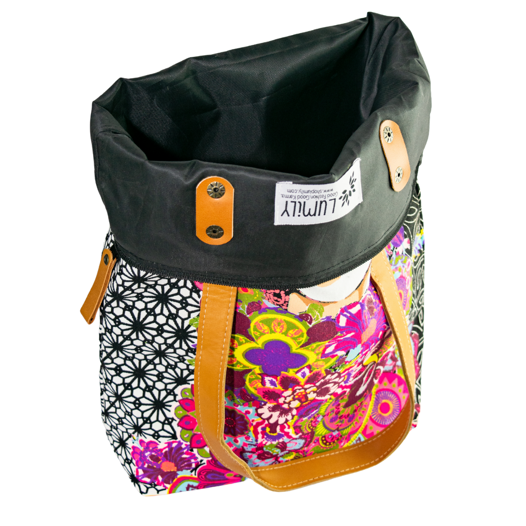 Lumily - Wholesale Tote Bag - Women's - Frida Kahlo Printed Tote Bag with Zipper - Thailand5