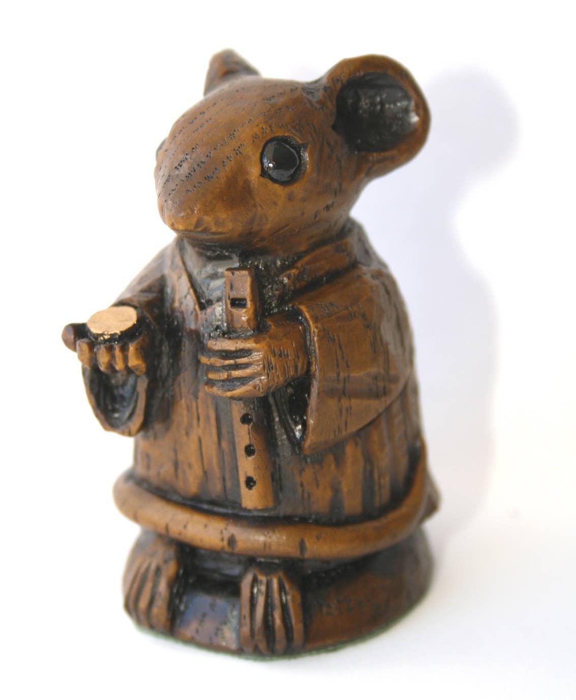 Oakapple Designs Ltd - Wholesale Decorative Figurine - Church Mouse Busking. Reproduction carving Ornament Gift.