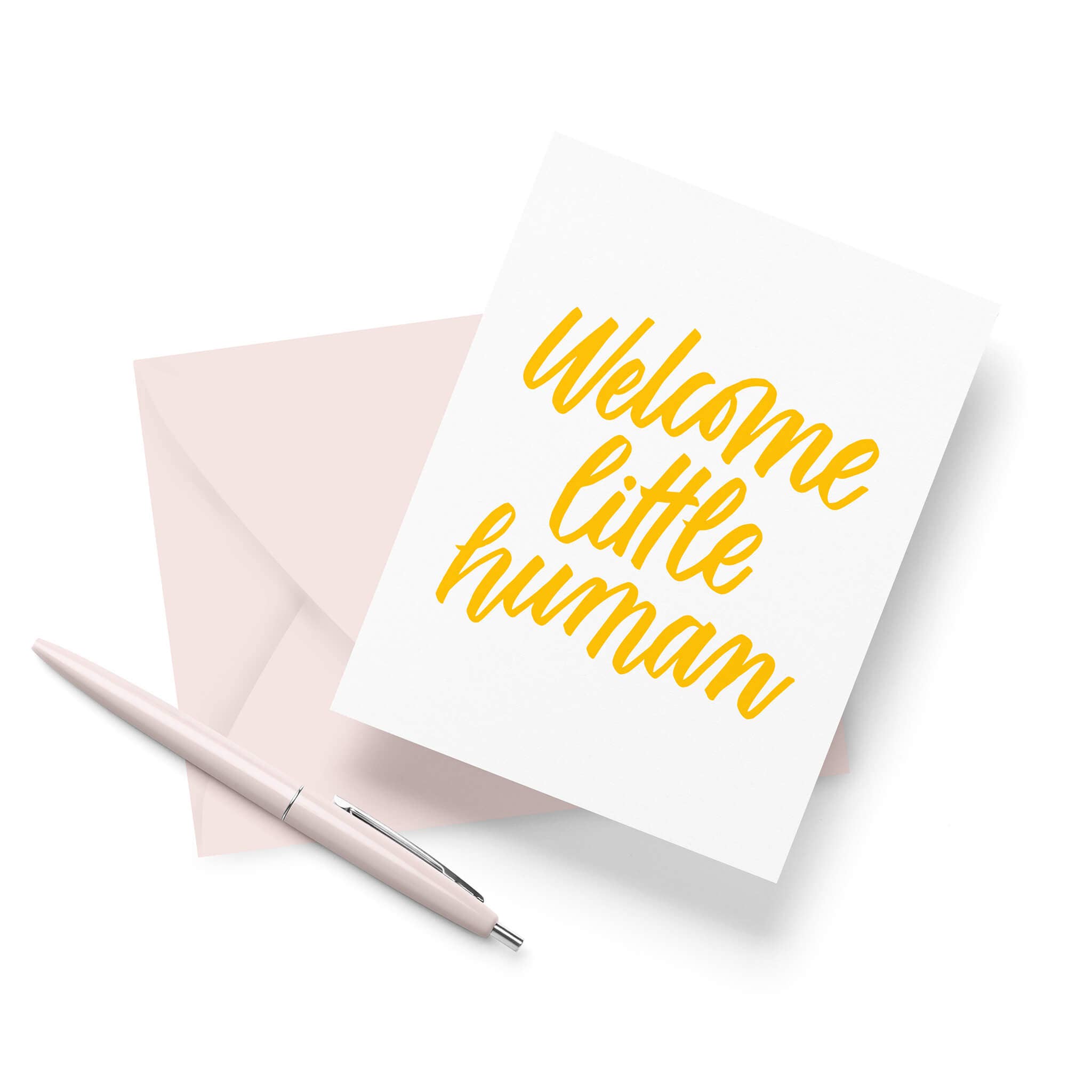 Friendly Fire Paper - Vendita all'ingrosso Biglietto di auguri per la nascita - Benvenuto Piccolo Umano | Nuovo Biglietto Letterpress per Neonati3