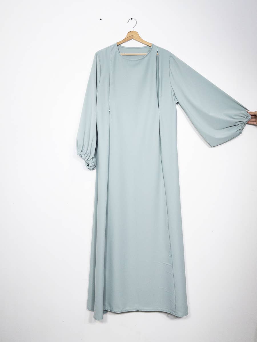 IDEAL OUTFIT - Wholesale Nursing Dress - Maternity - Medina silk nursing abaya with zip opening 2508PK26