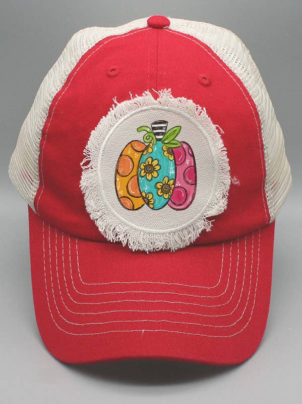 Chapeau d'automne Citrouille colorée Tige rayée 265224 pour la vente par Cali Boutique Wholesale