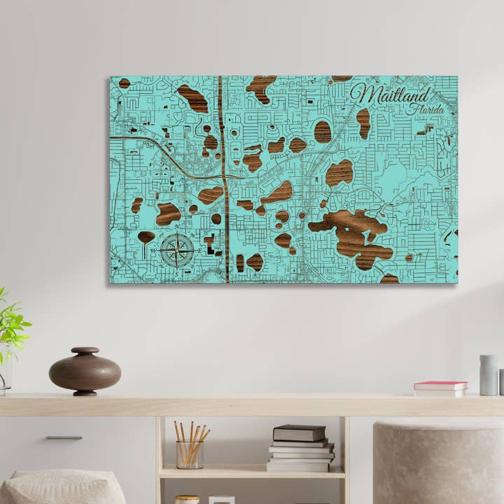 Florida: Maitland Street Visa karta för wholesale av Fire & Pine