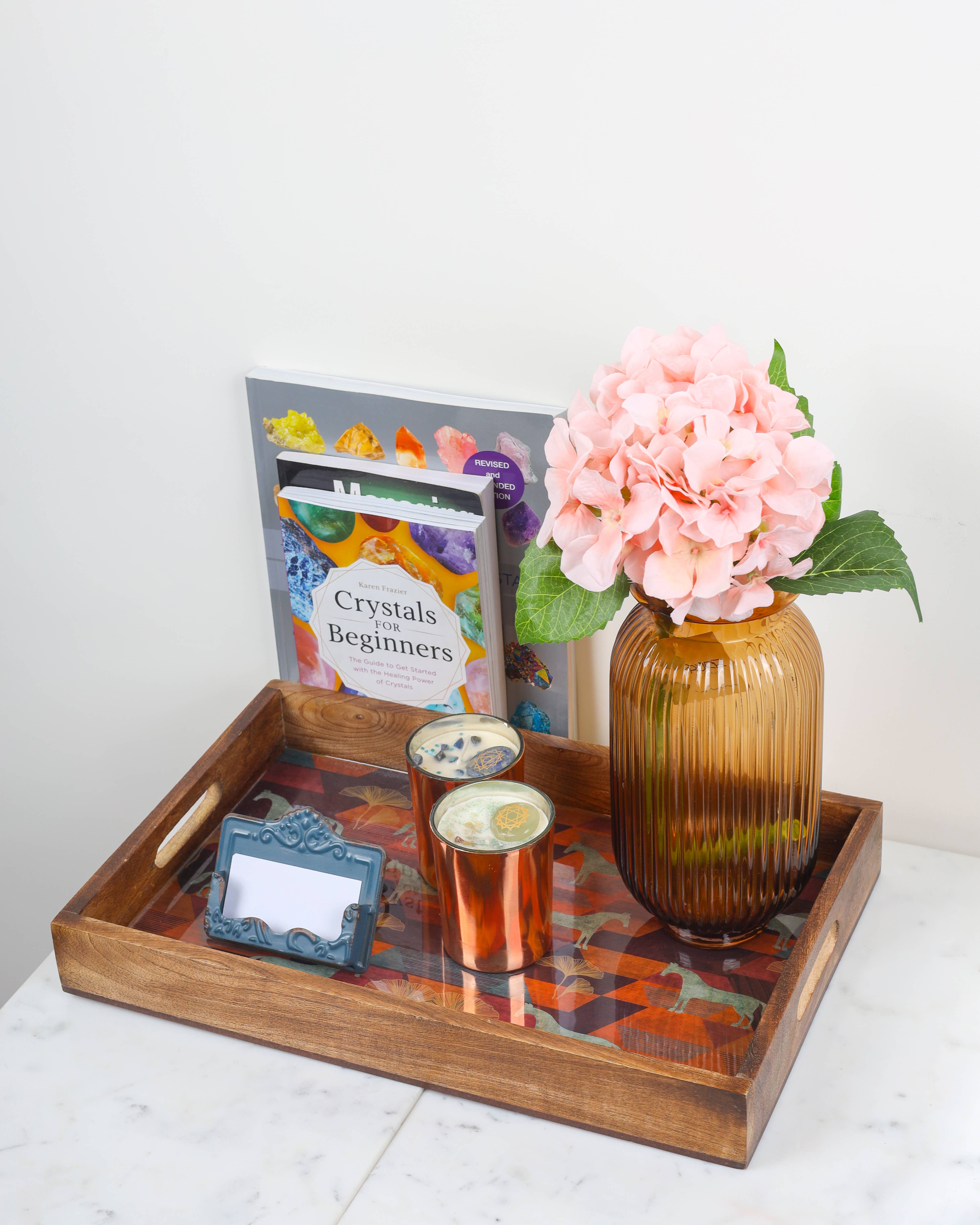 Tiramisu - Vente Plateaux décoratifs - Ensemble de 3 plateaux décoratifs en résine et bois motif chevaux1