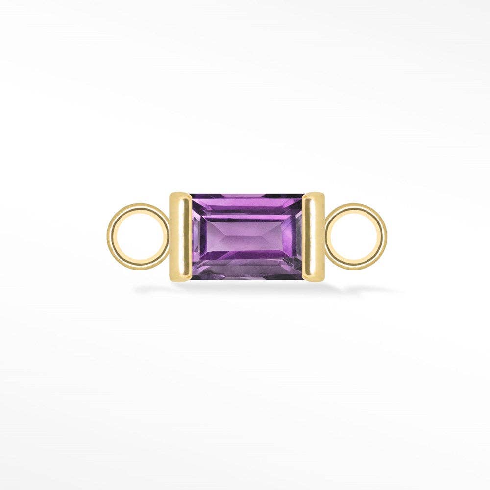 Nina Wynn Pro Shop – wholesale Individual charm/pendant – Wholesale Baguette 5x3mm Natural Gemstone Gold 14K Connectors for Permanent Jewelry0