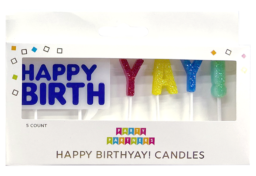 Party Partners - Wholesale Cake Candle - 16 Prong Candle Program - Icon and Text Candles5