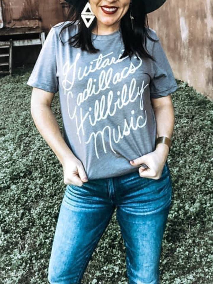 Guitars Cadillacs Tee for engroshandel hos Hank & Scoot
