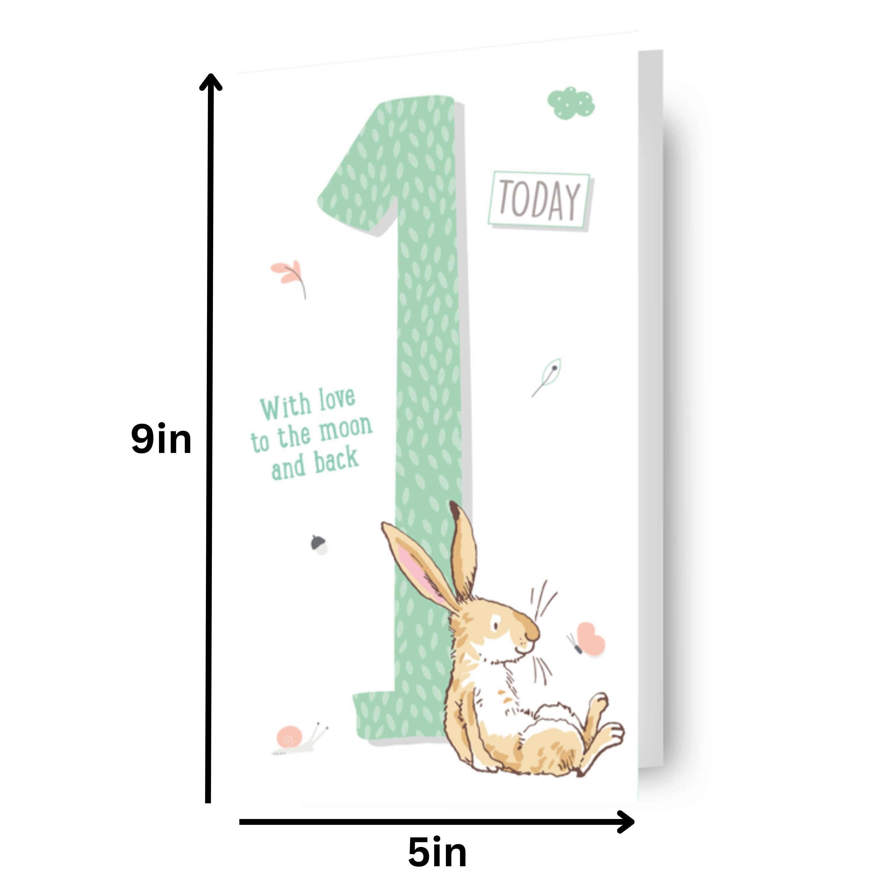 Danilo Promotions Ltd - Venta al por mayor Tarjetas de cumpleaños - Tarjeta de cumpleaños Adivina cuánto te quiero con 1 año3