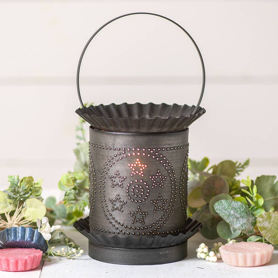 Irvin's Tinware - Wholesale Wax Warmer - Jumbo Wax Warmer with Circle Star in Kettle Black2