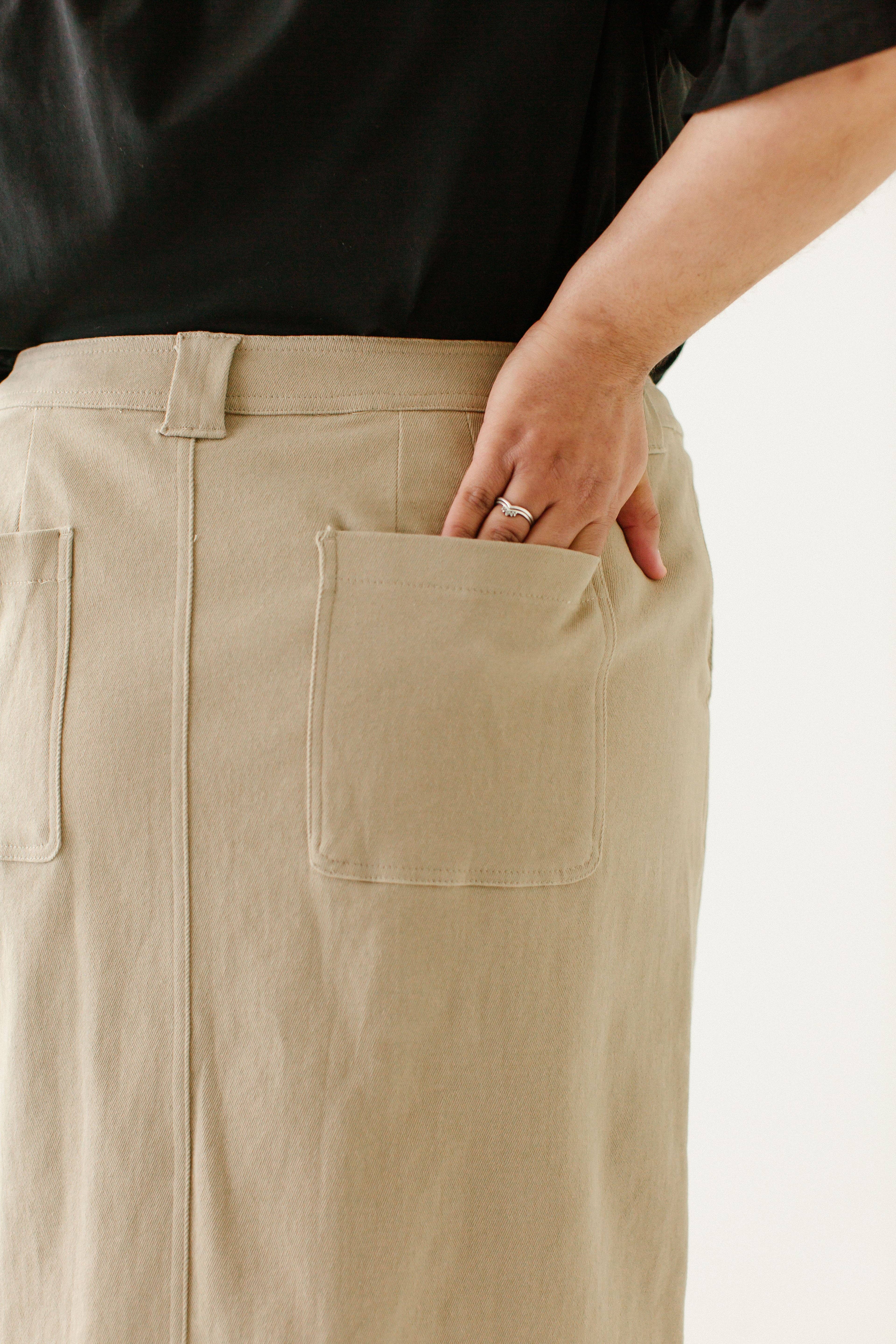 The Main Street Exchange - Wholesale Skirt - Women's - 'Adrian' Classic Denim Midi Skirt FINAL SALE16