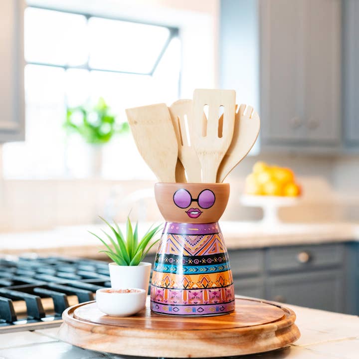 Face Vase- Tribal - case of 12 for wholesale by MintAndSoda