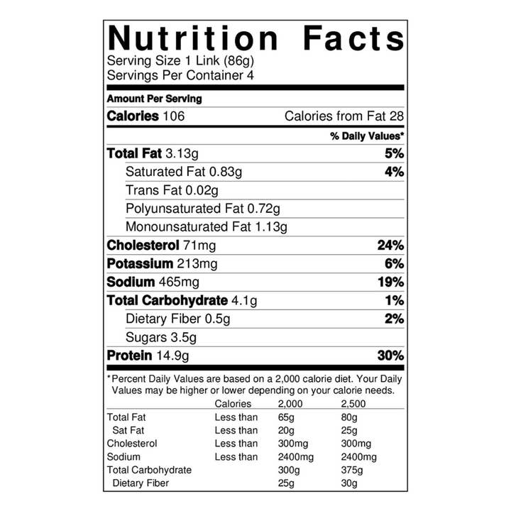 MeatCrafters Inc. - Wholesale Sausage - Chicken Apple Sausage Links: Sweet & Breakfast-Ready2