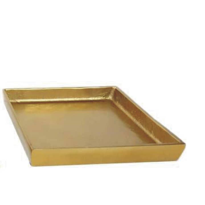 Sm. Alum. Sq. Plate 6.25" x 6.25" Antique Brass for wholesale by BIDKhome