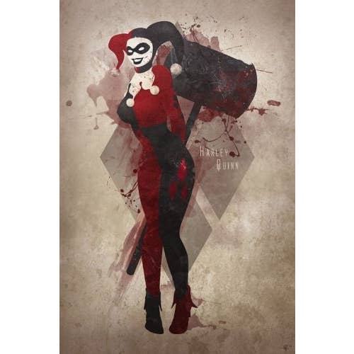 Harley Quinn A3 Kunstdruck im Rahmen für den Großhandel von memory Box