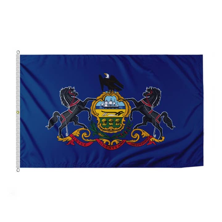 AGAS Pennsylvania State Flag 8x12 ft - Printed 200D Nylon for wholesale by AGAS MFG INC