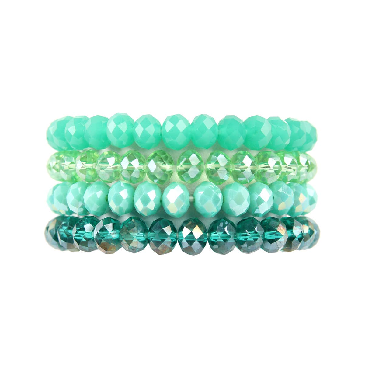 MYS Wholesale Inc - Vente Parures de bijoux - Bracelet extensible en perles de cristal à quatre lignes1