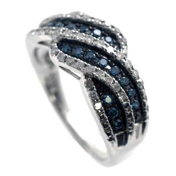 Diamonds and 925 Silver Ring for wholesale by Naturjoya