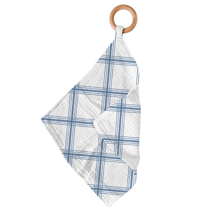 Blue Buffalo Check Plaid Newcastle Teether for wholesale by Newcastle Classics