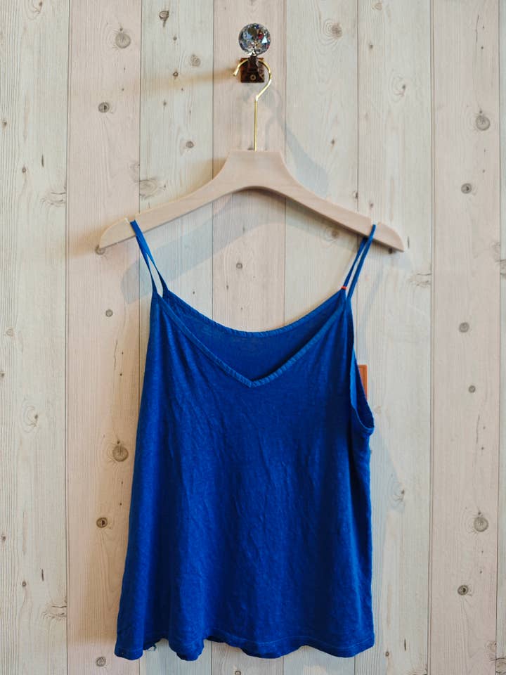 Linen & More – wholesale T-shirt (utan tryck) – Dam – REF 14893 100% LINNE T-SHIRT MED TUNNA REMMAR2