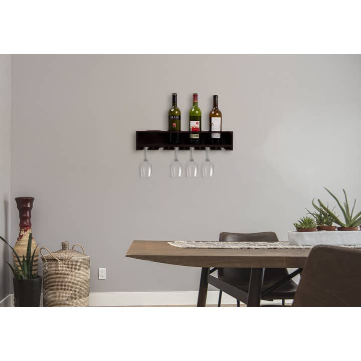 Kiera Grace Claret Wine&Glass Floating Shelves for wholesale by Kiera Grace