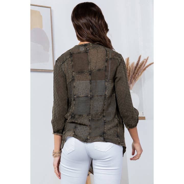 Young Threads - Wholesale Kimono - Women's - Bohemian Patchwork Cardigan, Western Shrug With Pockets