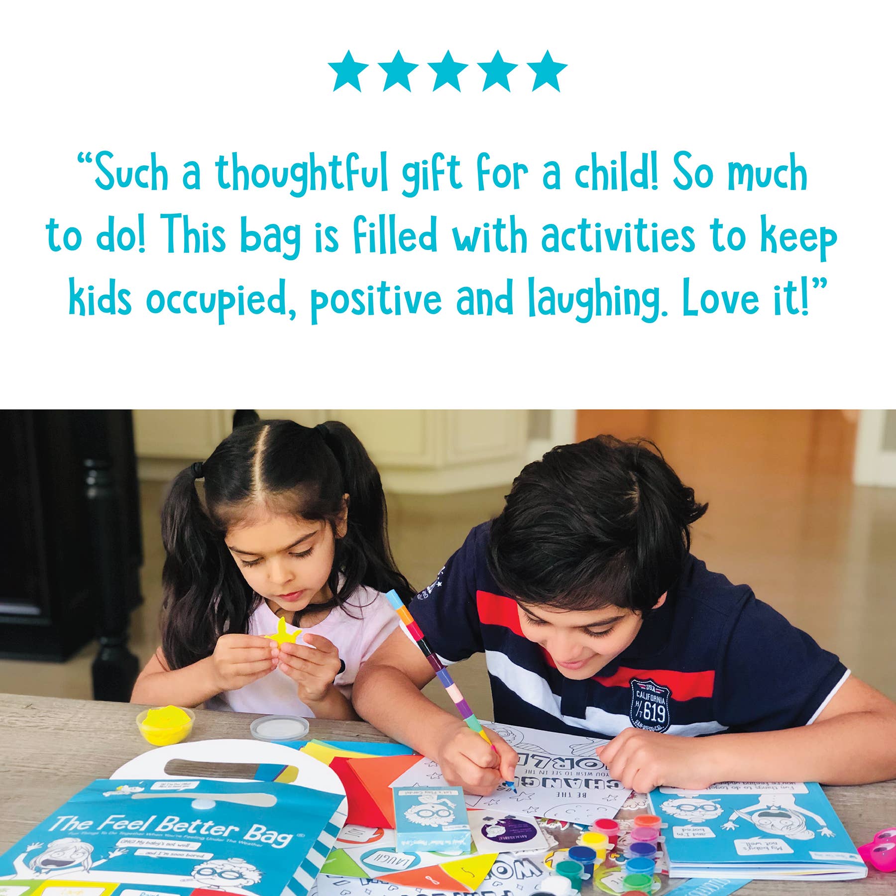 Open The Joy - Wholesale DIY Craft Kit - Kids - The Feel Better Bag: All-in-One Activity Kit7