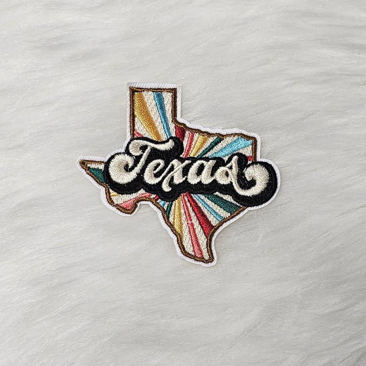 Scratch Decor - Wholesale Patch - Vintage Retro Colorful Texas Embroidery Iron On Patch