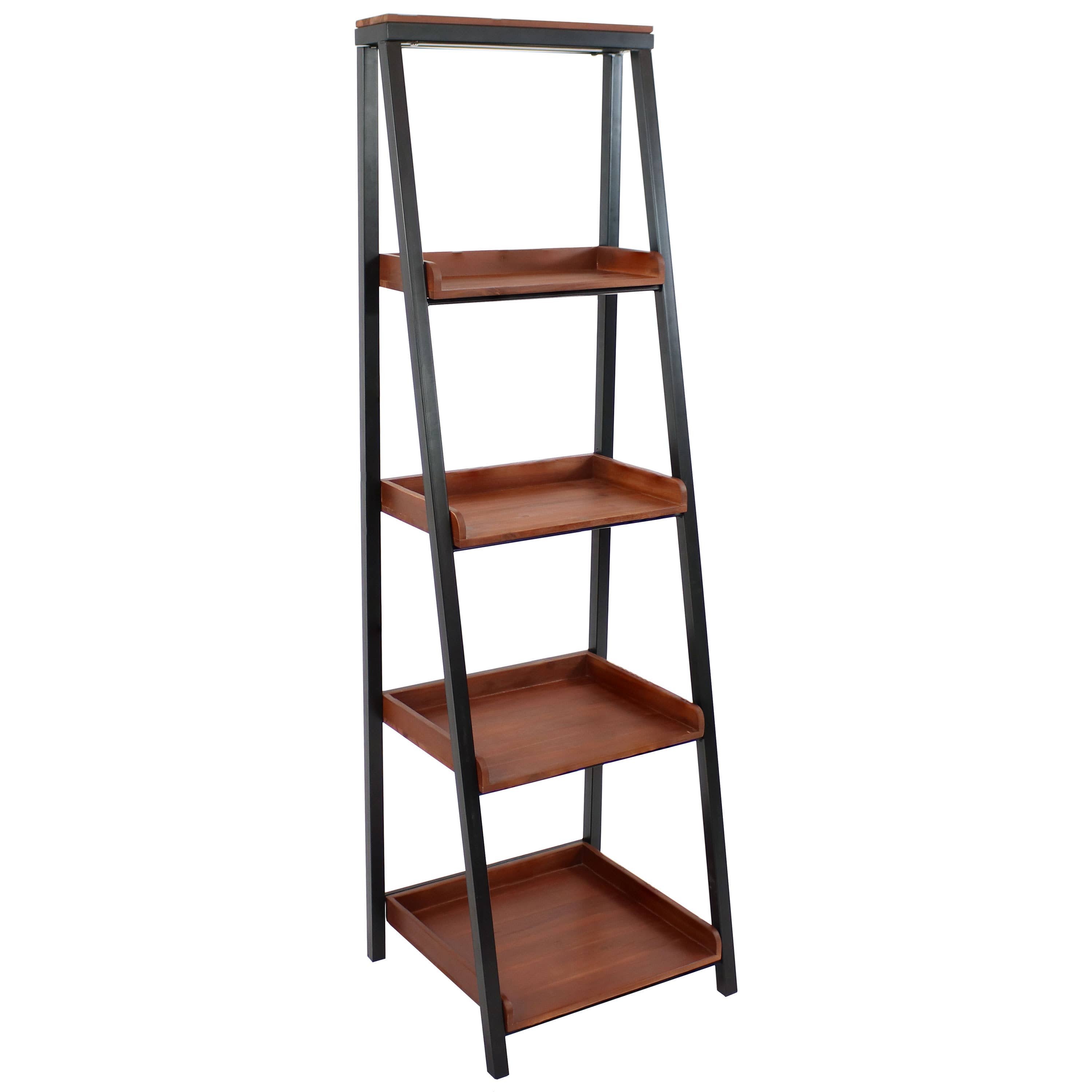 Sunnydaze Decor - Wholesale Bookcase - Indoor 4-Shelf Acacia Ladder Bookshelf - 59.75" H1