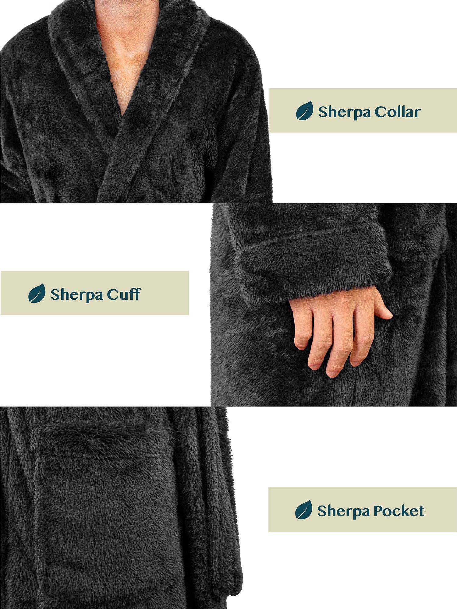Pavilia - Wholesale Robe - Men's - Men's Sherpa Fluffy Robe7