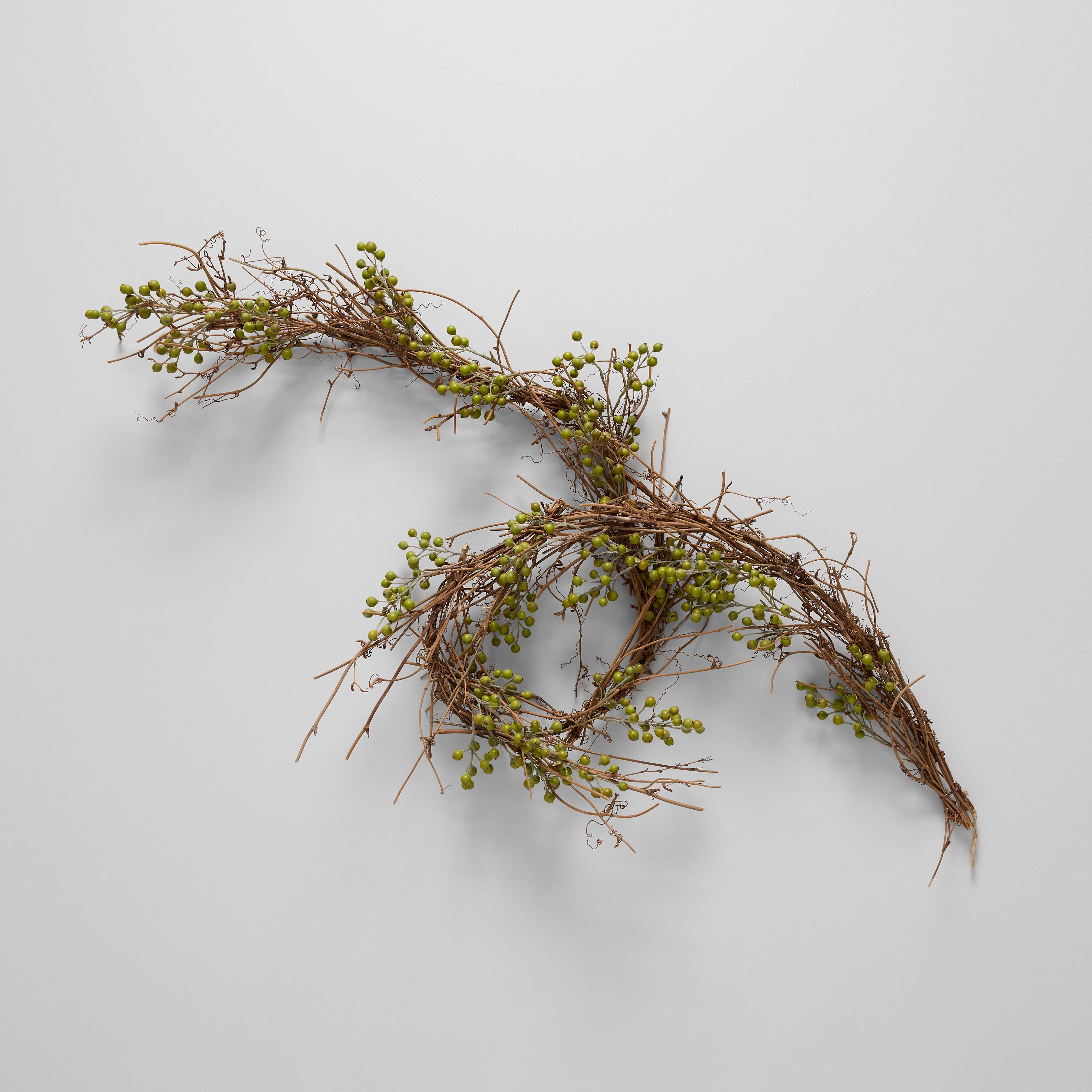 Bloomist - Vente Fanion/guirlande - Guirlande d'été écologique en faux baies d'ilex vertes, 6 pi0