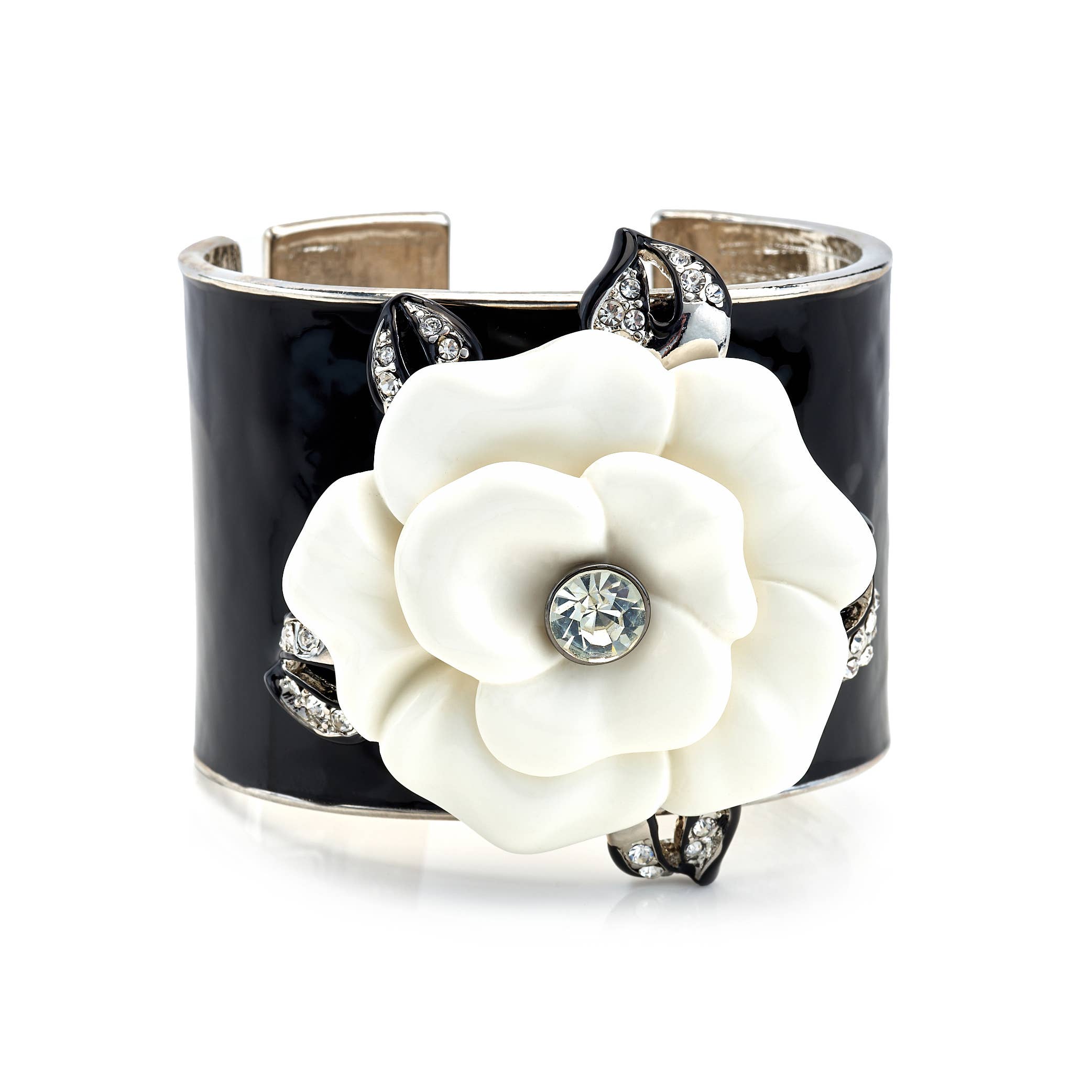 Kenneth Jay Lane - Vente Bracelet manchette - Bracelet Manchette Fleur Blanche0