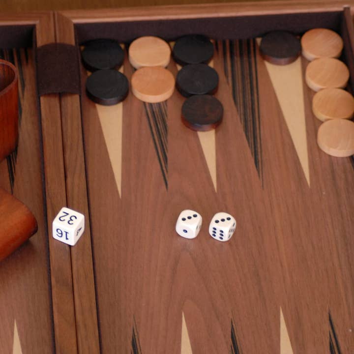 Wood Expressions - Wholesale Board Game - Wood Inlay Backgammon Set in Beachwood