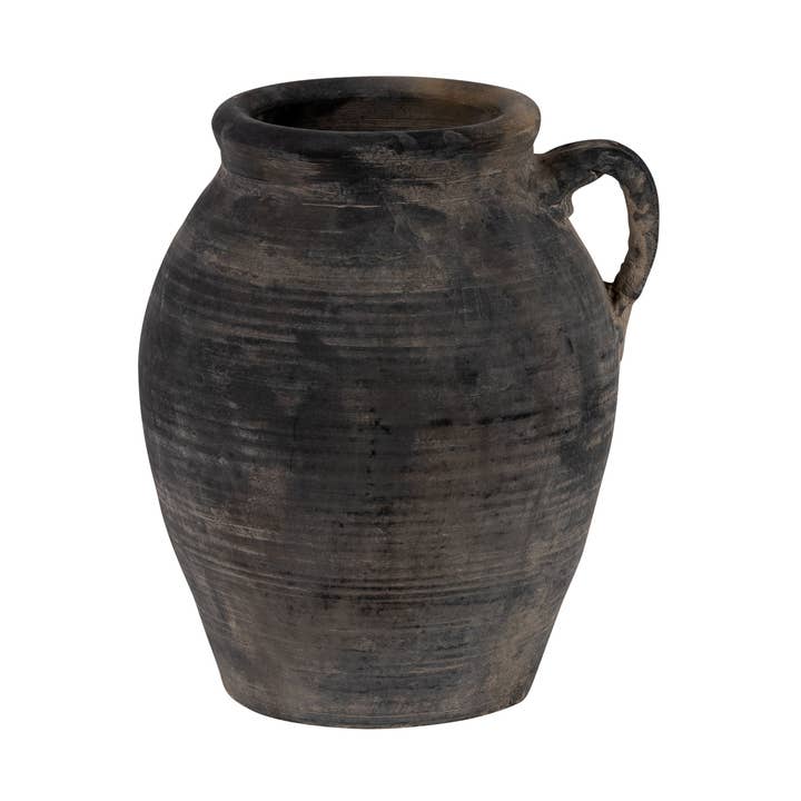 Cleo Clay Vintage Style Jug CN1277 for wholesale by Replica Plants and Decor