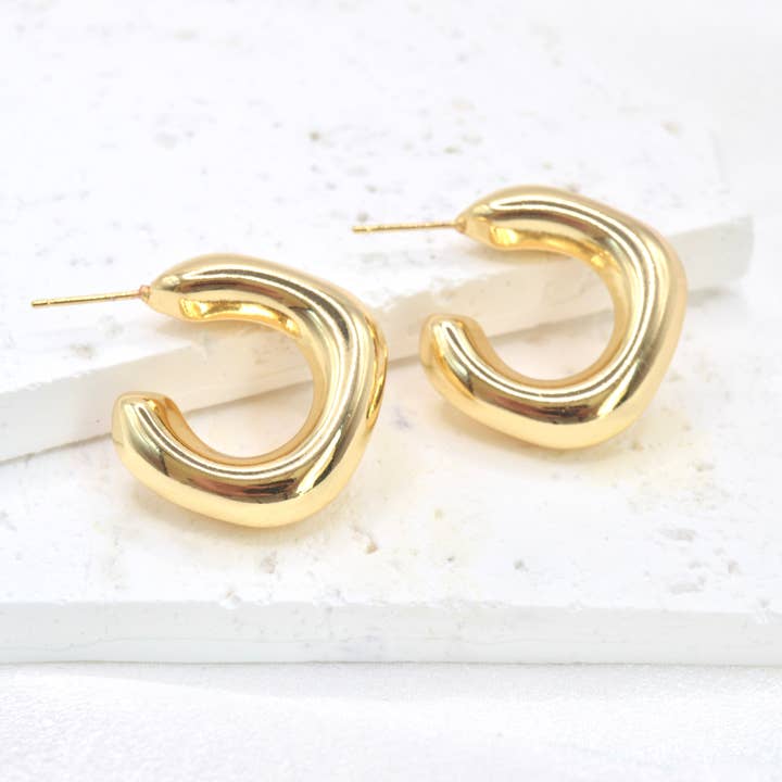 Chunky Square Hoops for wholesale by Graceful Jewels co.