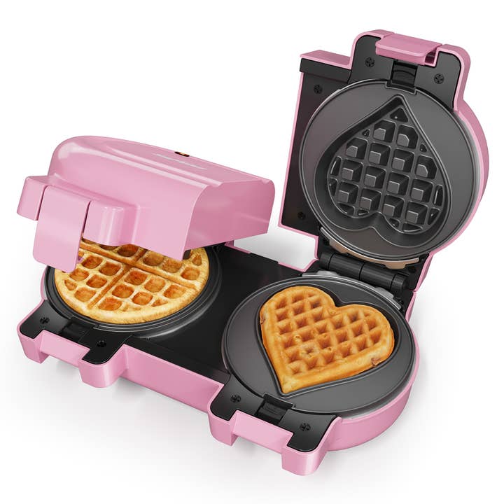 Heynemo - Wholesale Kitchen Appliance - Double Belgian Waffle Maker with Removable Nonstick Plates