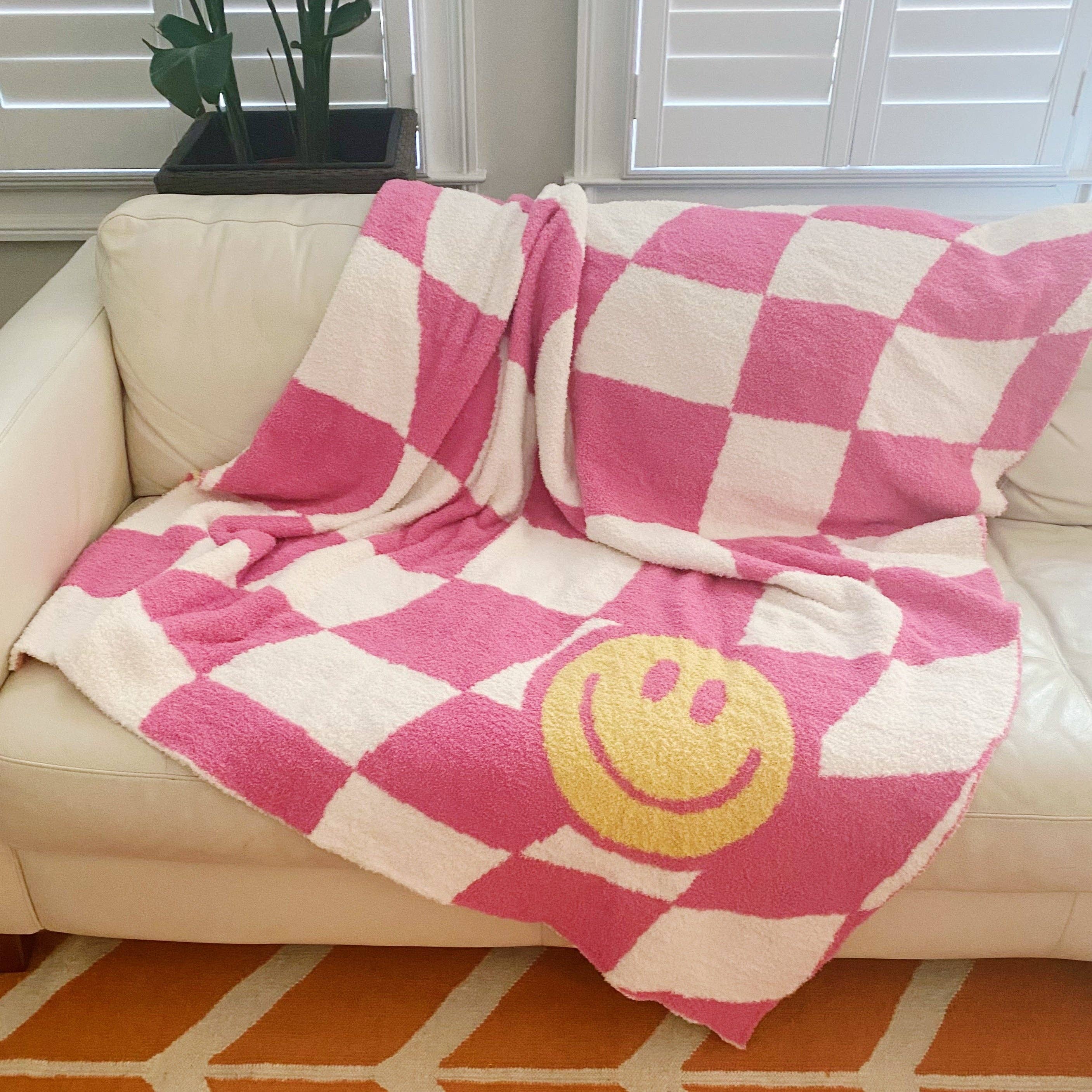 Ellison+Young - Wholesale Throw Blanket - Wavy Check Butter Soft Throw Blanket0