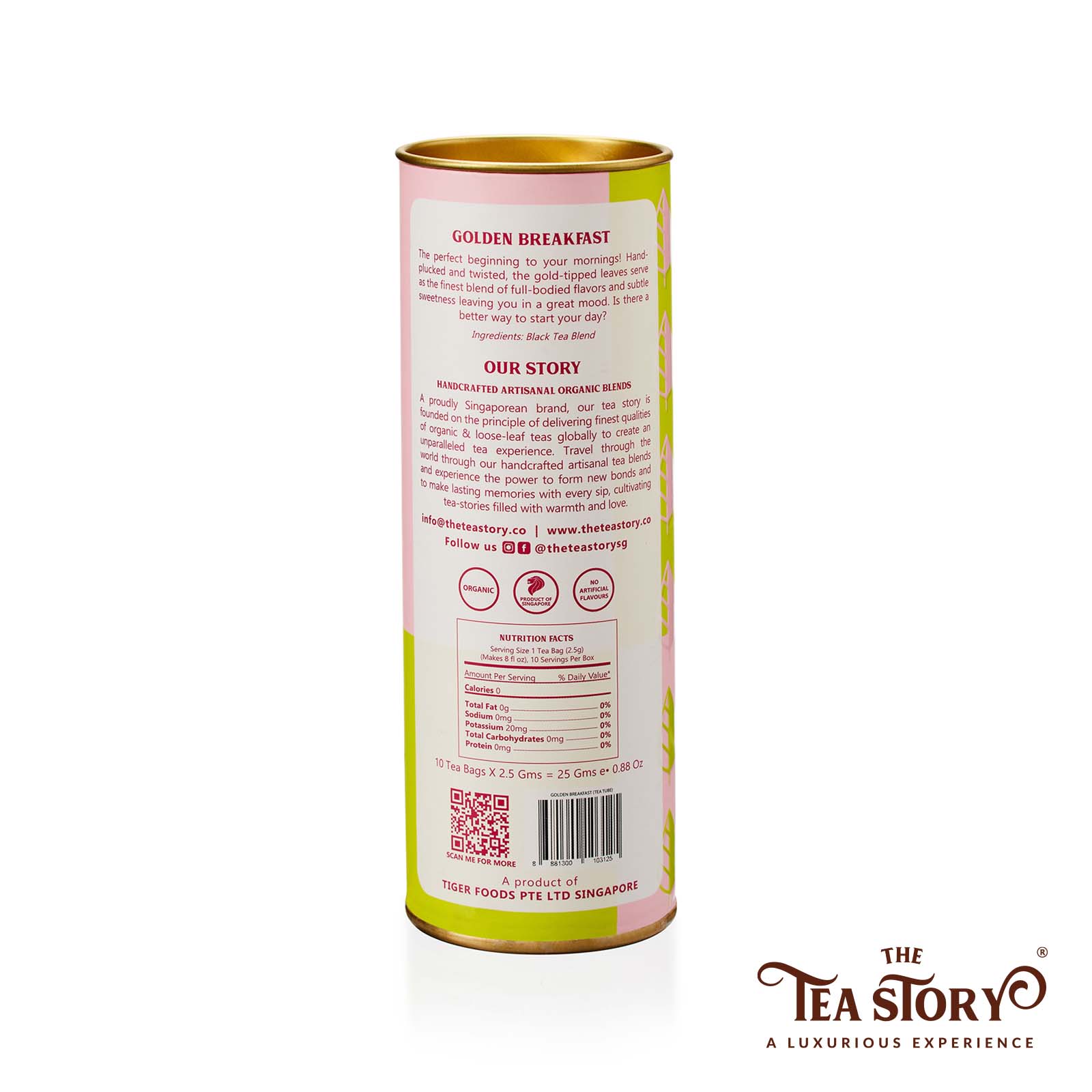 The Tea Story - Wholesale Tea Bags - Golden Breakfast Tea Tube1