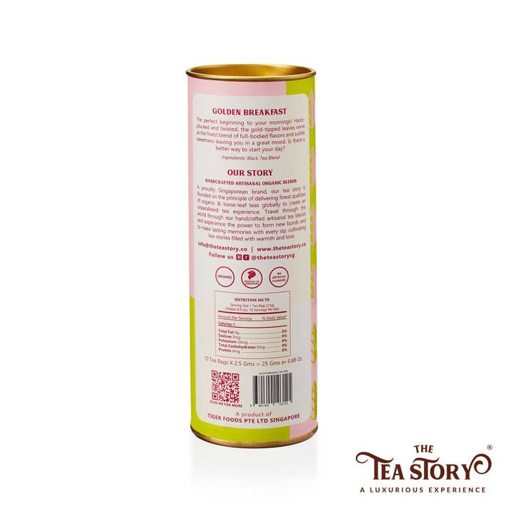 The Tea Story - Wholesale Tea Bags - Golden Breakfast Tea Tube1