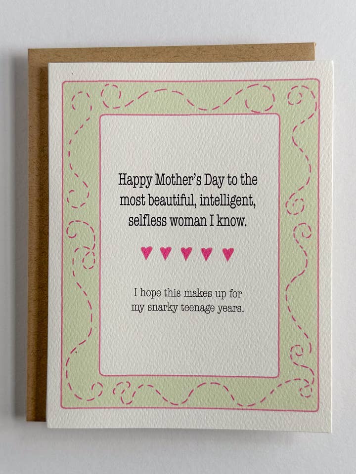 Snarky Teen Mother's Day for wholesale by Wild Card Creations