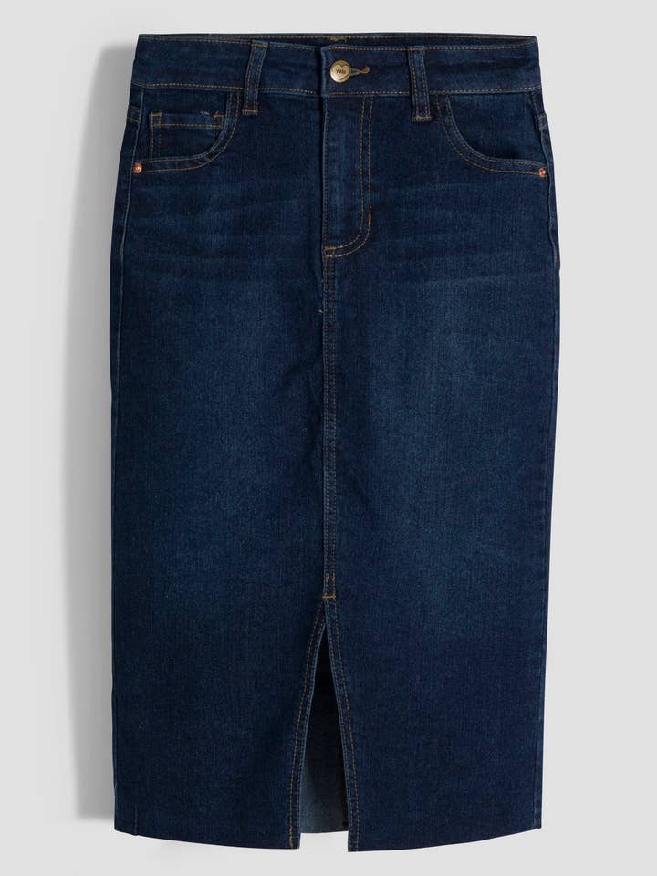 Gonna midi in denim per ragazze-GK46284 per la vendita all'ingrosso da parte di YMI