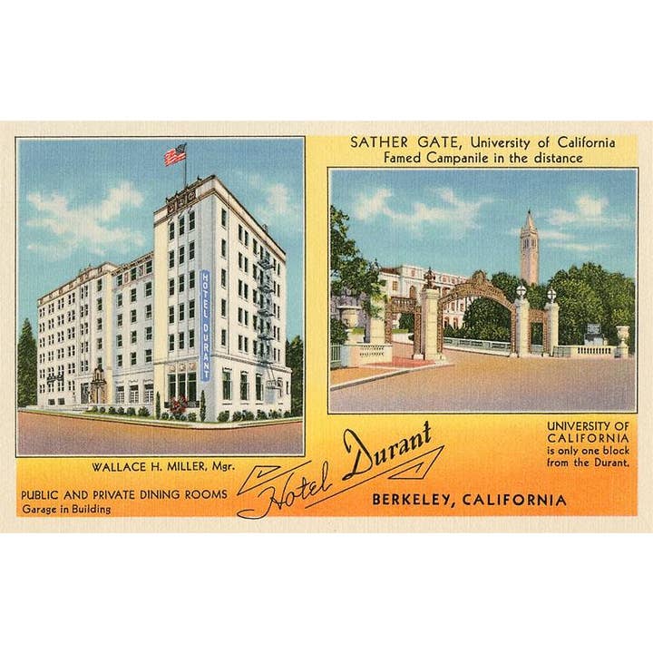 Found Image Press - Wholesale Postcard - Postcard BA-252 Hotel Durant, Berkeley, California