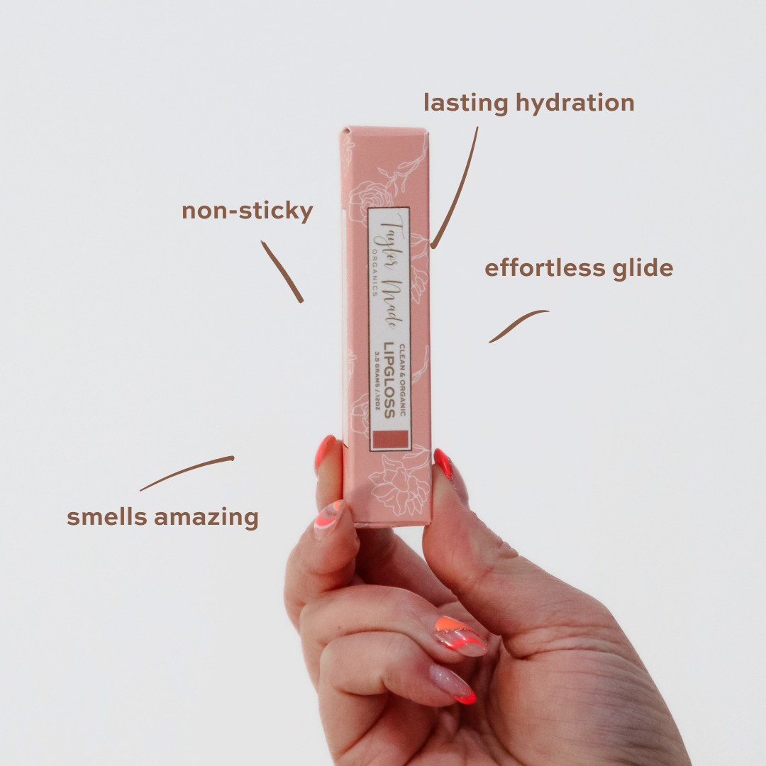 Taylor Made Organics - Wholesale Lip Gloss - Lip Gloss – Natural Hydrating Organic Shine in Clear & Bold 29