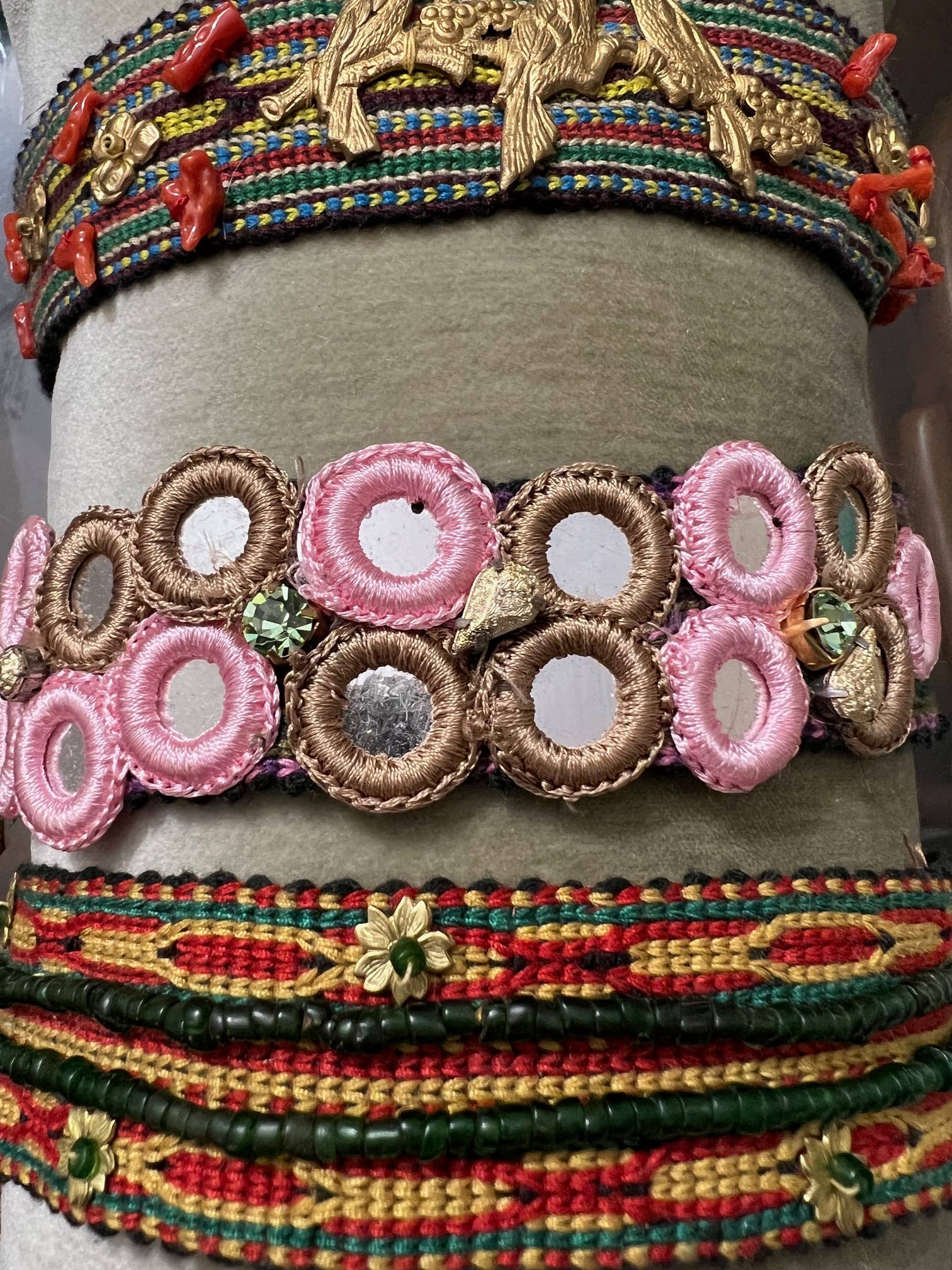 Tezeè – Gargantilha/coleira por atacado – Choker de tecido bordado6